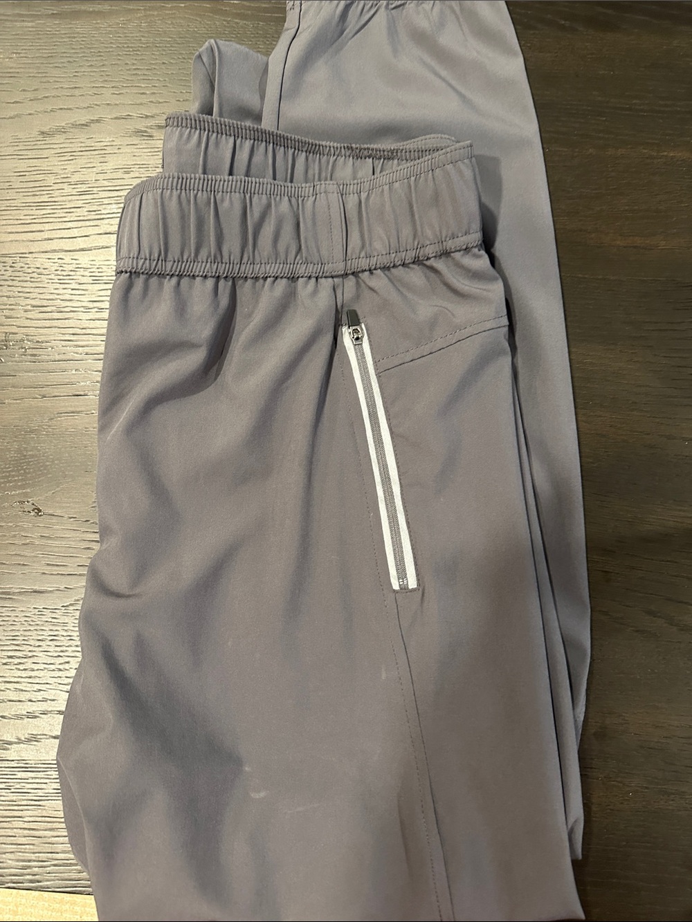 Balance Collection Men’s Joggers — Gray — Size Large — Zip Pockets — Stretch Fab